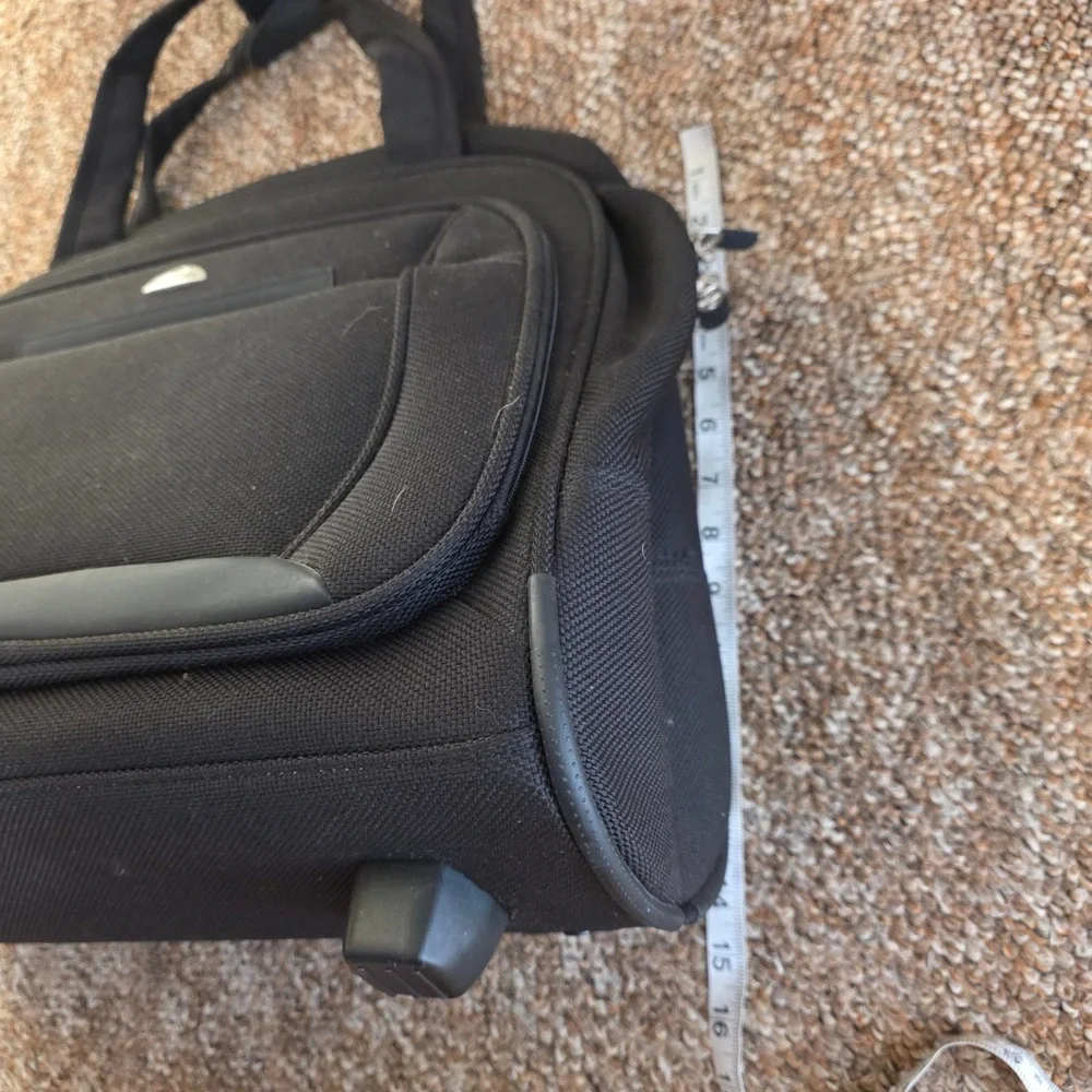 Samsonite Rolling Laptop Bag Black Nylon Briefcase